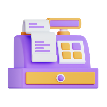 Caixa registradora  3D Icon