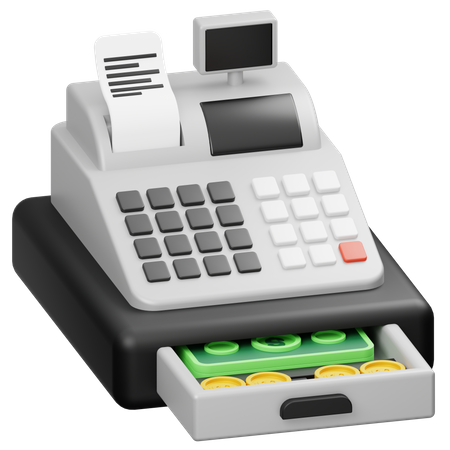Caixa registradora  3D Icon