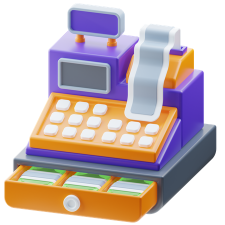 Caixa registradora  3D Icon