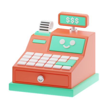 Caixa registradora  3D Icon