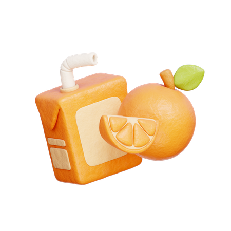 Caixa de suco de laranja  3D Icon