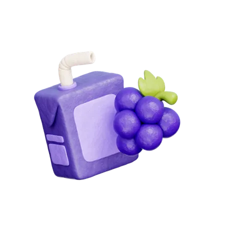 Caixa de suco de uva  3D Icon