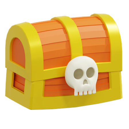 Caixa de tesouro pirata  3D Icon