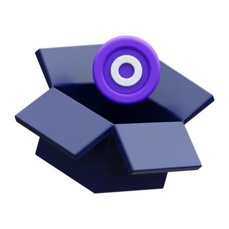 Caixa vazia  3D Icon