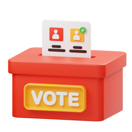 Votação de caixa  3D Icon