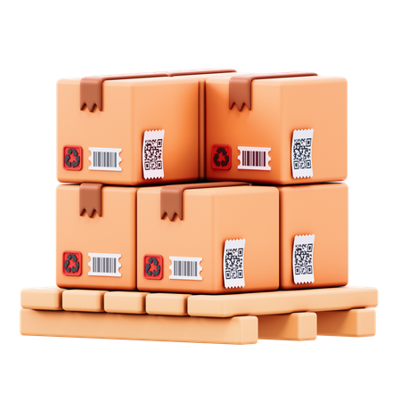 Caixas empilhadas  3D Icon