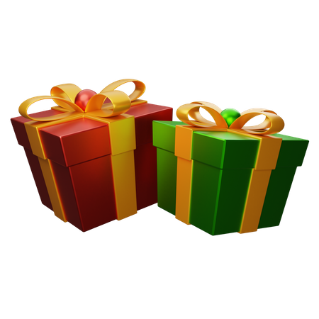 Caixas de presente de Natal  3D Illustration