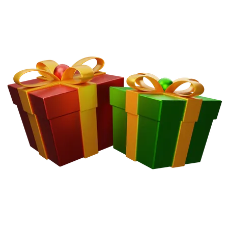 Caixas de presente de Natal  3D Illustration