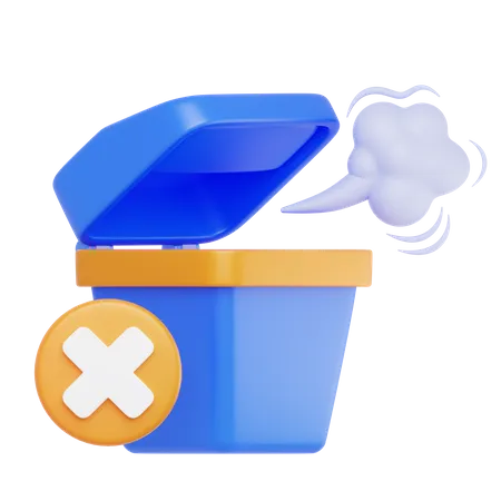 Lata de lixo vazia  3D Icon