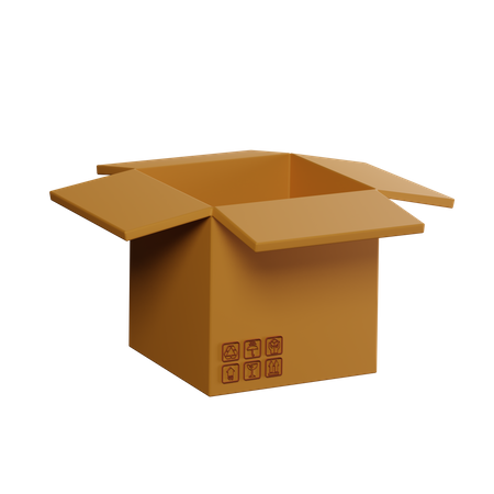 Abrir caja  3D Illustration