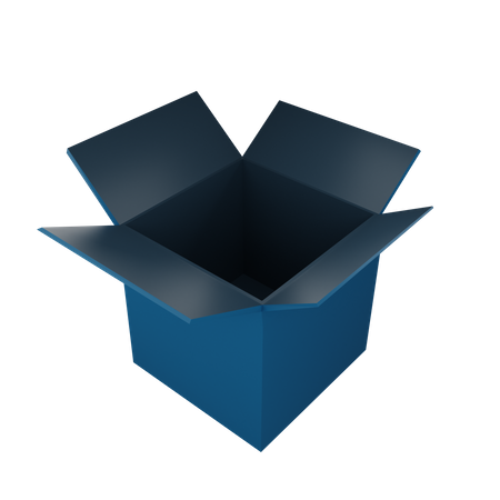 Abrir caja  3D Illustration