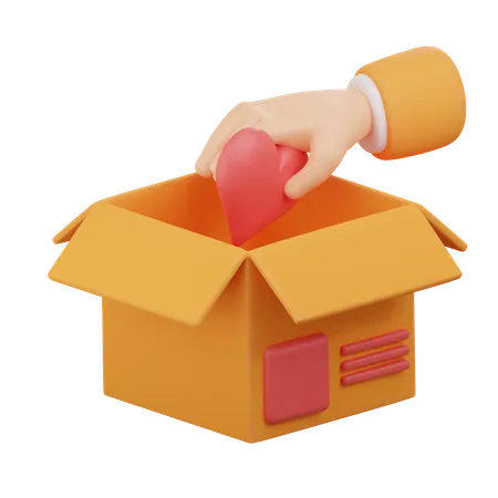 Caja de amor  3D Icon