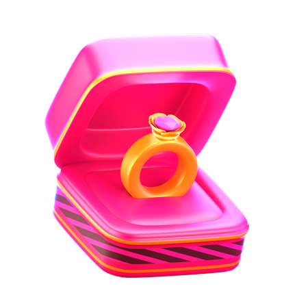 Caja del anillo  3D Icon