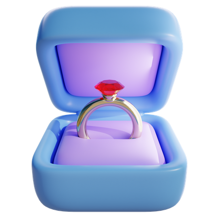 Caja del anillo  3D Icon