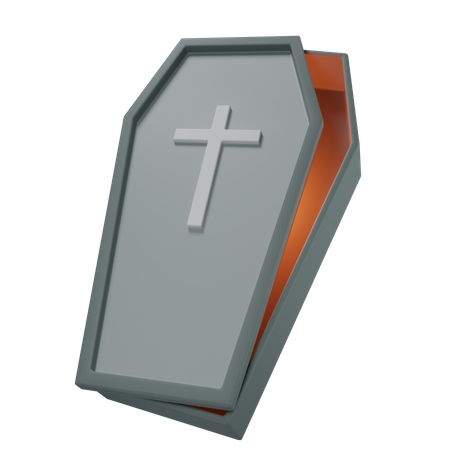 Caja de ataúd de halloween  3D Icon