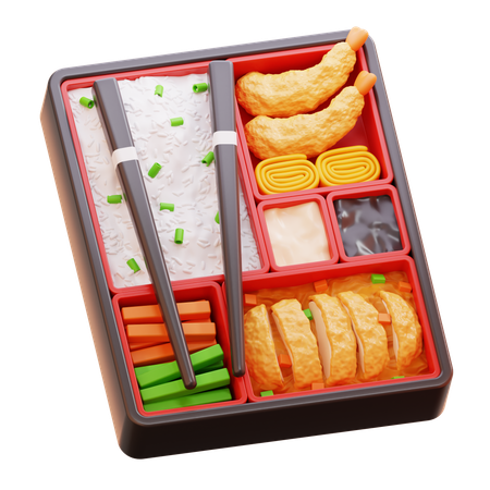 Caja bento  3D Icon