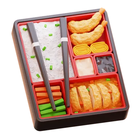 Caja bento  3D Icon