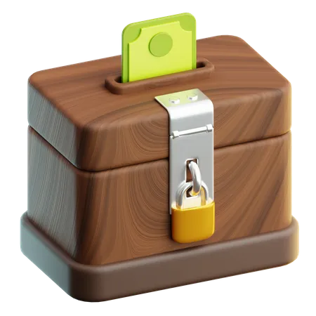 Caja de caridad  3D Icon