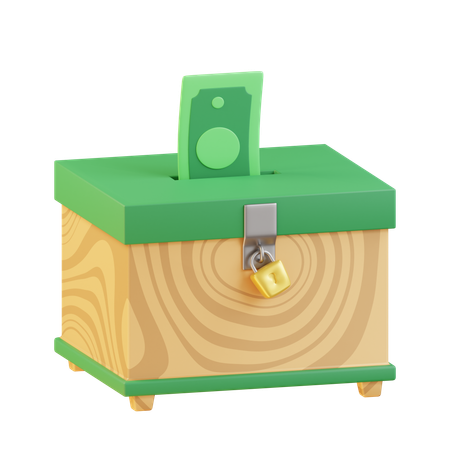 Caja de caridad  3D Icon