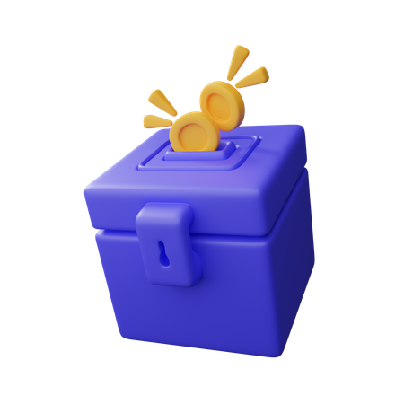 Caja de caridad  3D Icon