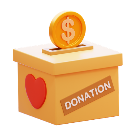 Caja de caridad  3D Icon