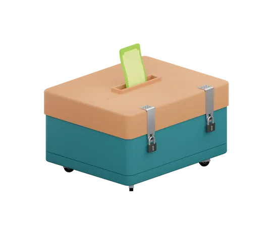 Caja de caridad  3D Illustration