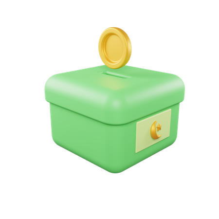 Caja de caridad  3D Illustration