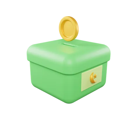 Caja de caridad  3D Illustration