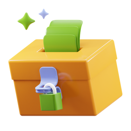 Caja de caridad  3D Icon