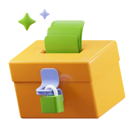 Caja de caridad  3D Icon