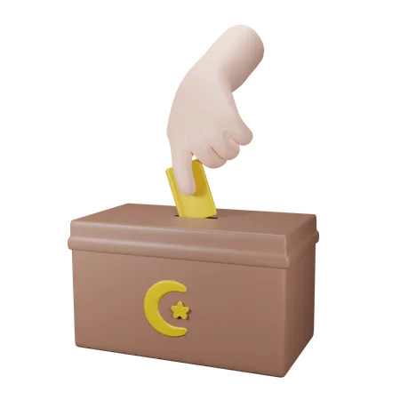 Caja de caridad  3D Icon