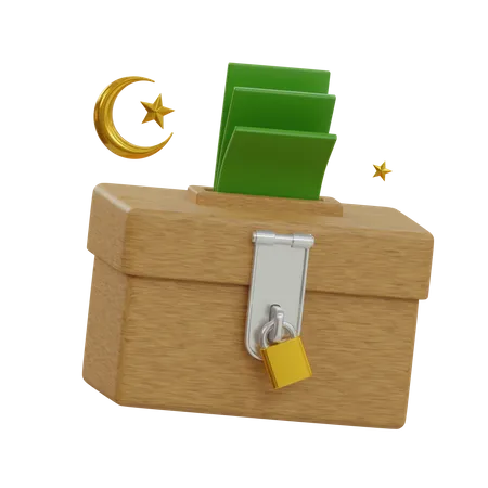 Caja de caridad  3D Icon