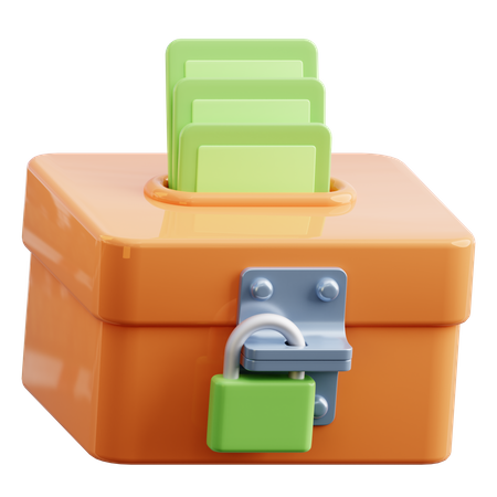 Caja de caridad  3D Icon