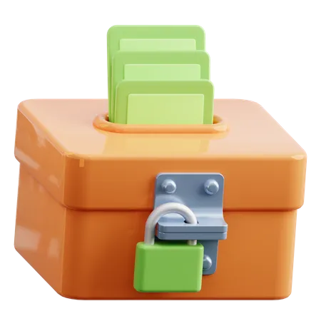 Caja de caridad  3D Icon