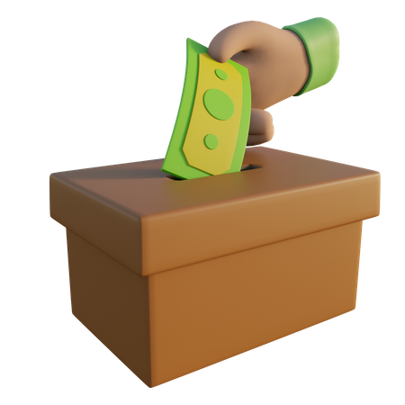 Caja de caridad  3D Icon