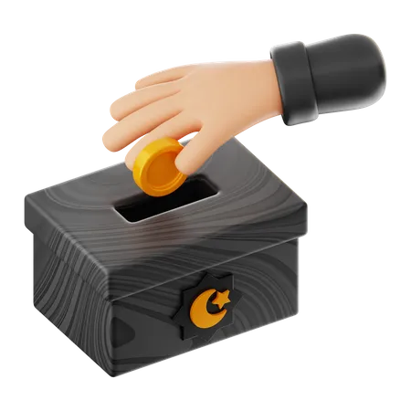 Caja de caridad  3D Icon