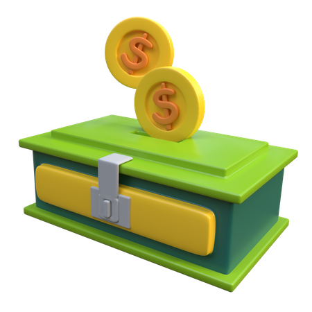 Caja de caridad  3D Icon