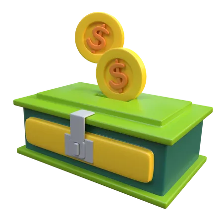 Caja de caridad  3D Icon