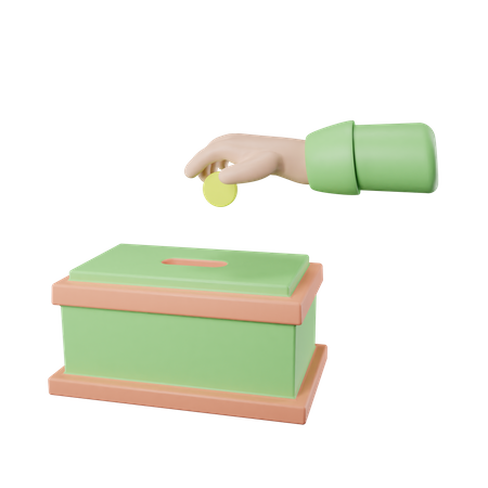 Caja de caridad  3D Icon