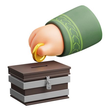 Caja de caridad  3D Icon