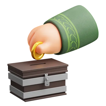 Caja de caridad  3D Icon