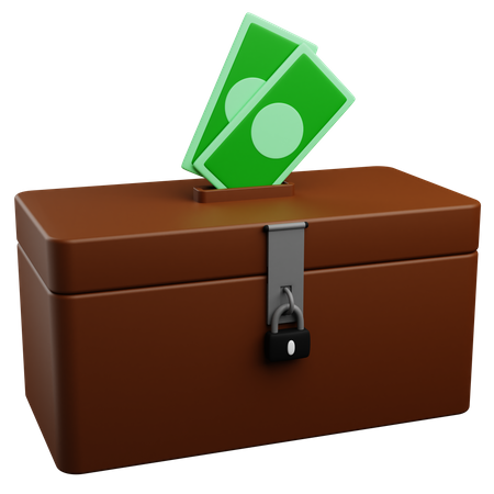 Caja de caridad  3D Icon