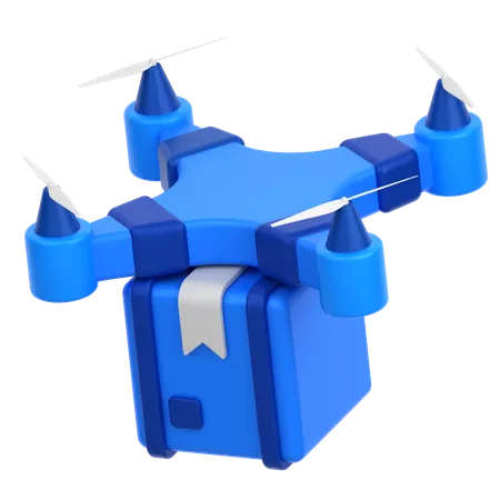 Caja con dron  3D Icon