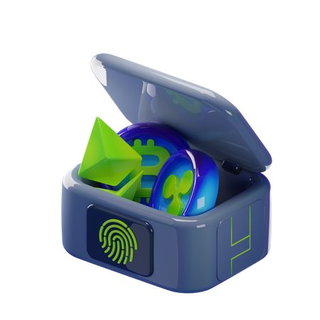 Caja criptográfica  3D Icon