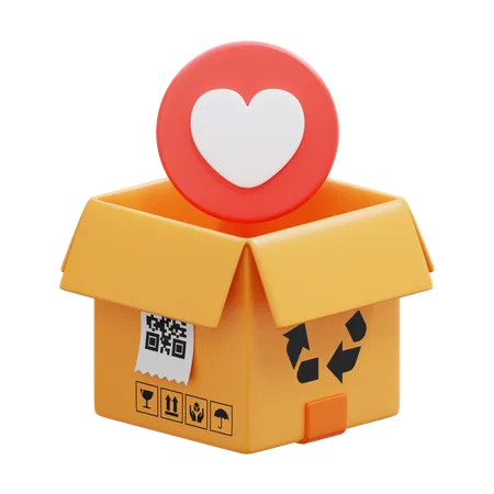 Caja de amor  3D Icon