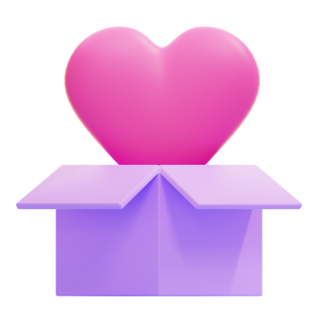 Caja de amor  3D Icon