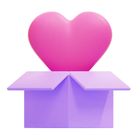 Caja de amor  3D Icon