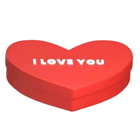 Caja de amor  3D Illustration