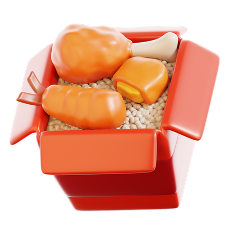 Caja de arroz  3D Icon