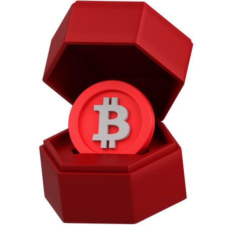 Caja de bitcoins  3D Icon